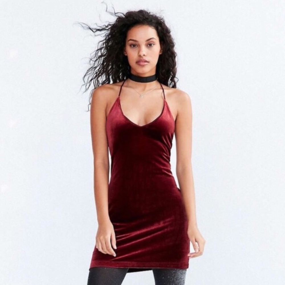 Kimchi Blue Velvet Bodycon Dress (Small)